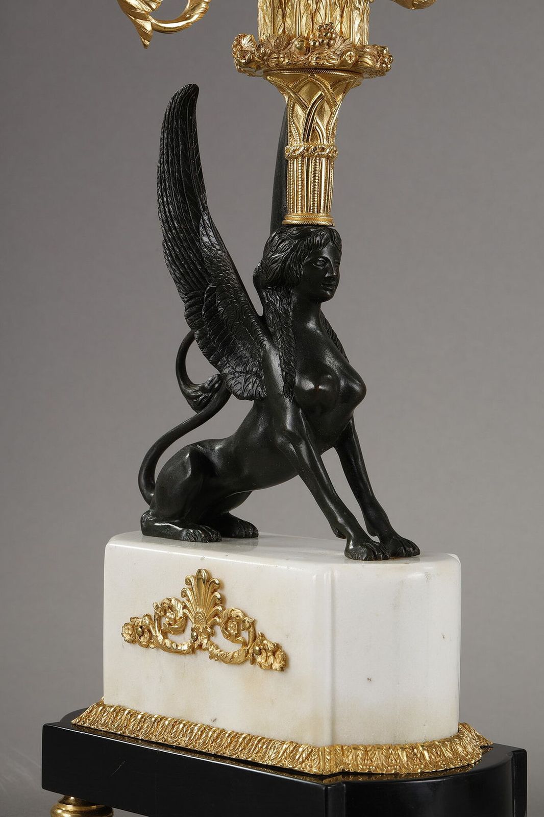 Pair Of Candelabras "Aux Sphinges" Directoire Period photo 8979.0
