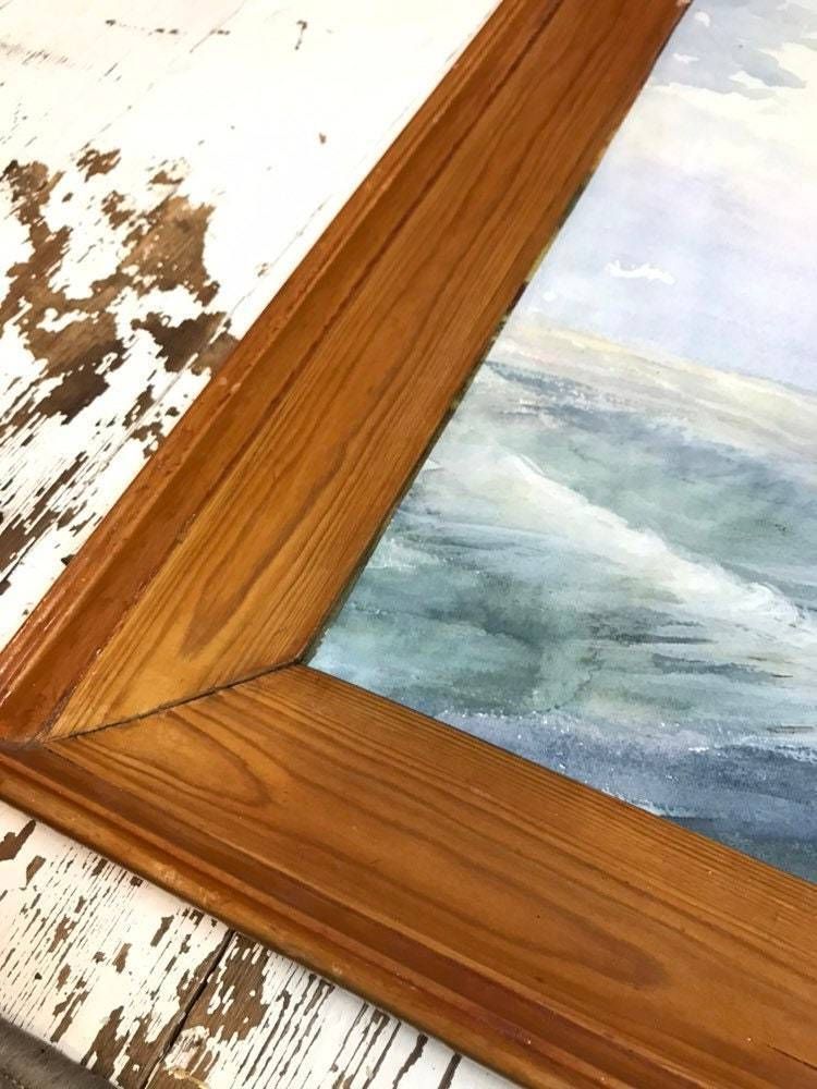 Jan Wasilewski   Polish Artist Watercolour Painting Absolutely Fine Example   Sailing Clipper Ship Stormy Seas   Huge Large Pine Frame photo 400.0