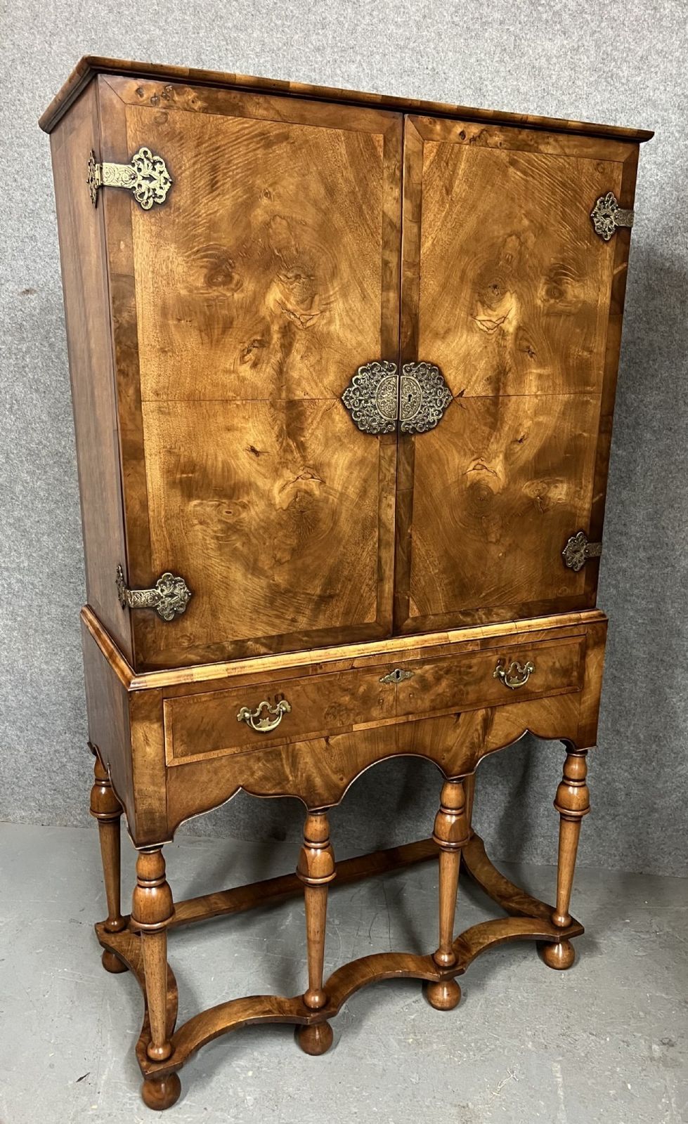 William & Mary Style Walnut Cocktail Cabinet photo furniture