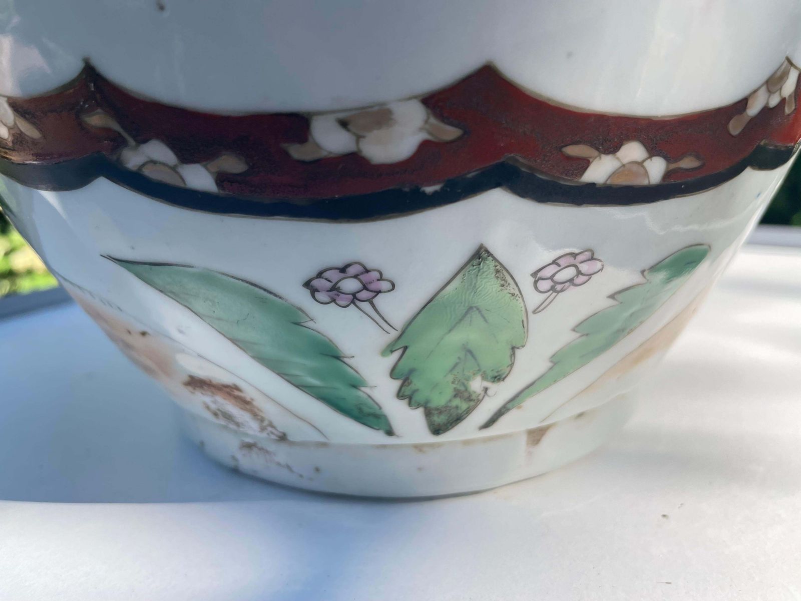 Japanese Imari Porcelain Trumpet Neck Floor Vase, 1930, Samourai photo 1689.0