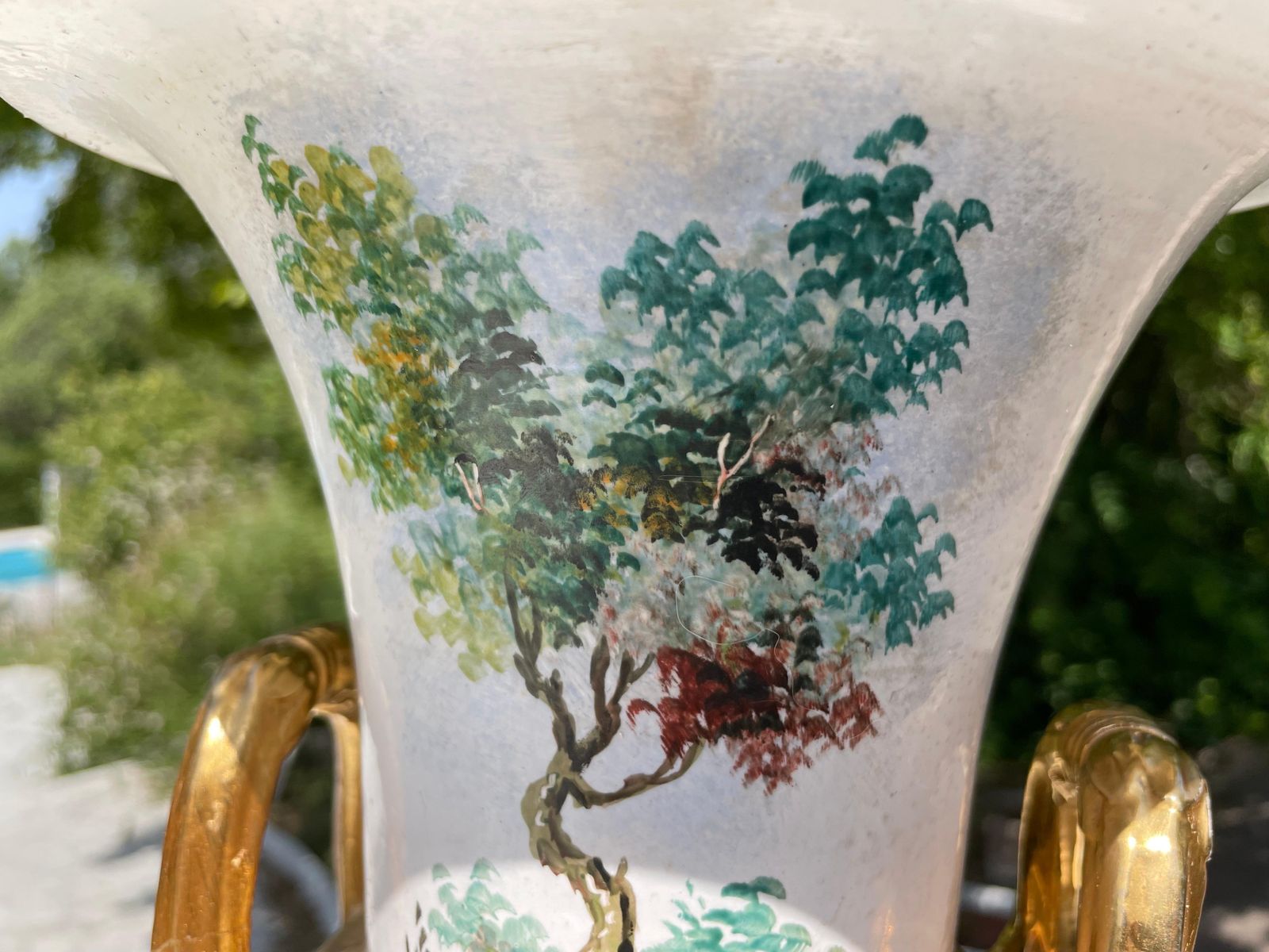 Pair Of Neoclassical Porcelain Vases, Signed And Numbered, Italy 19th Century photo Home Decor