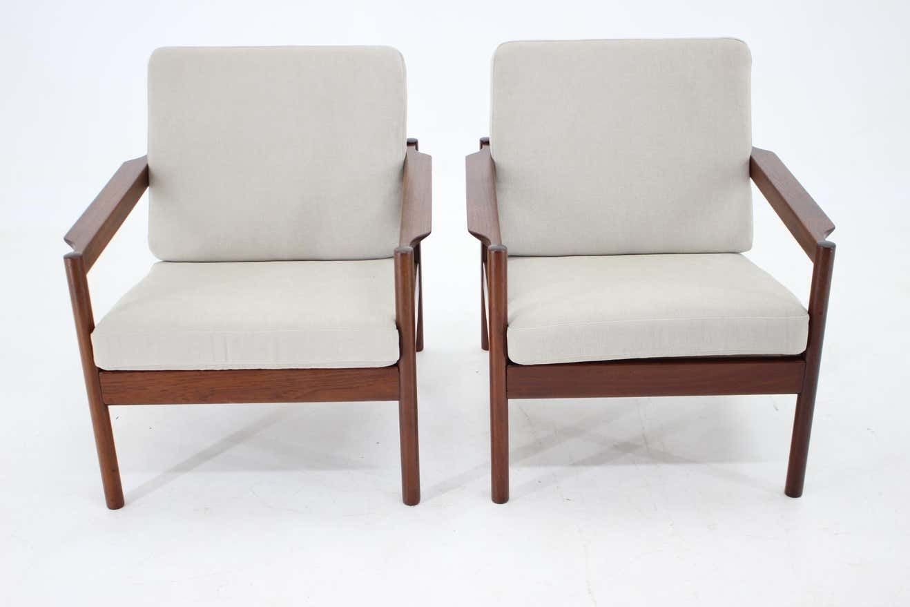 1960s Kai Kristiansen Model Kk161 Pair Of Teak Armchairs For Magnus, Denmark photo 2631.0