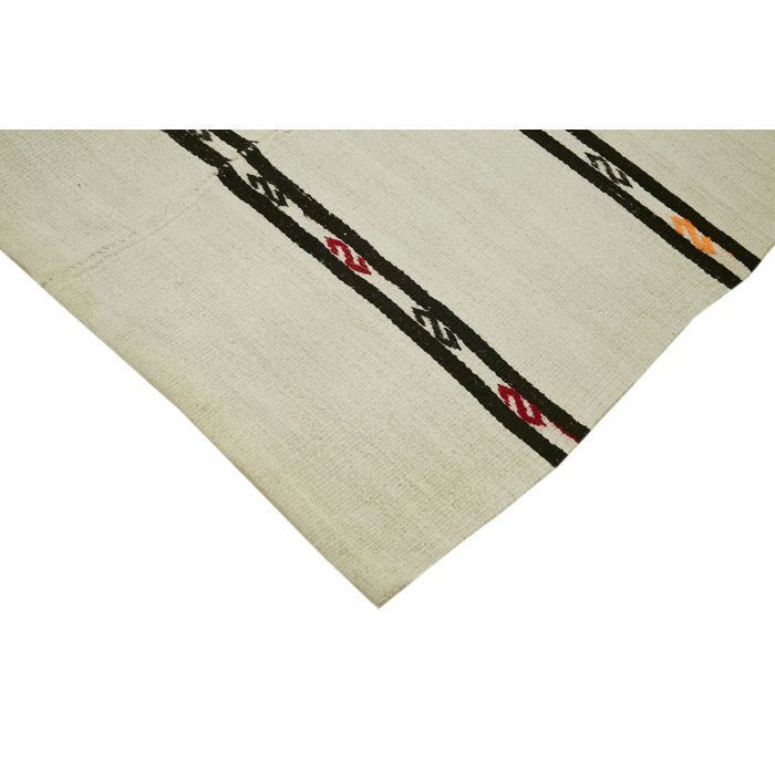 Turkish Beige Hemp Kilim Rug 192 X 376 Cm photo Textiles
