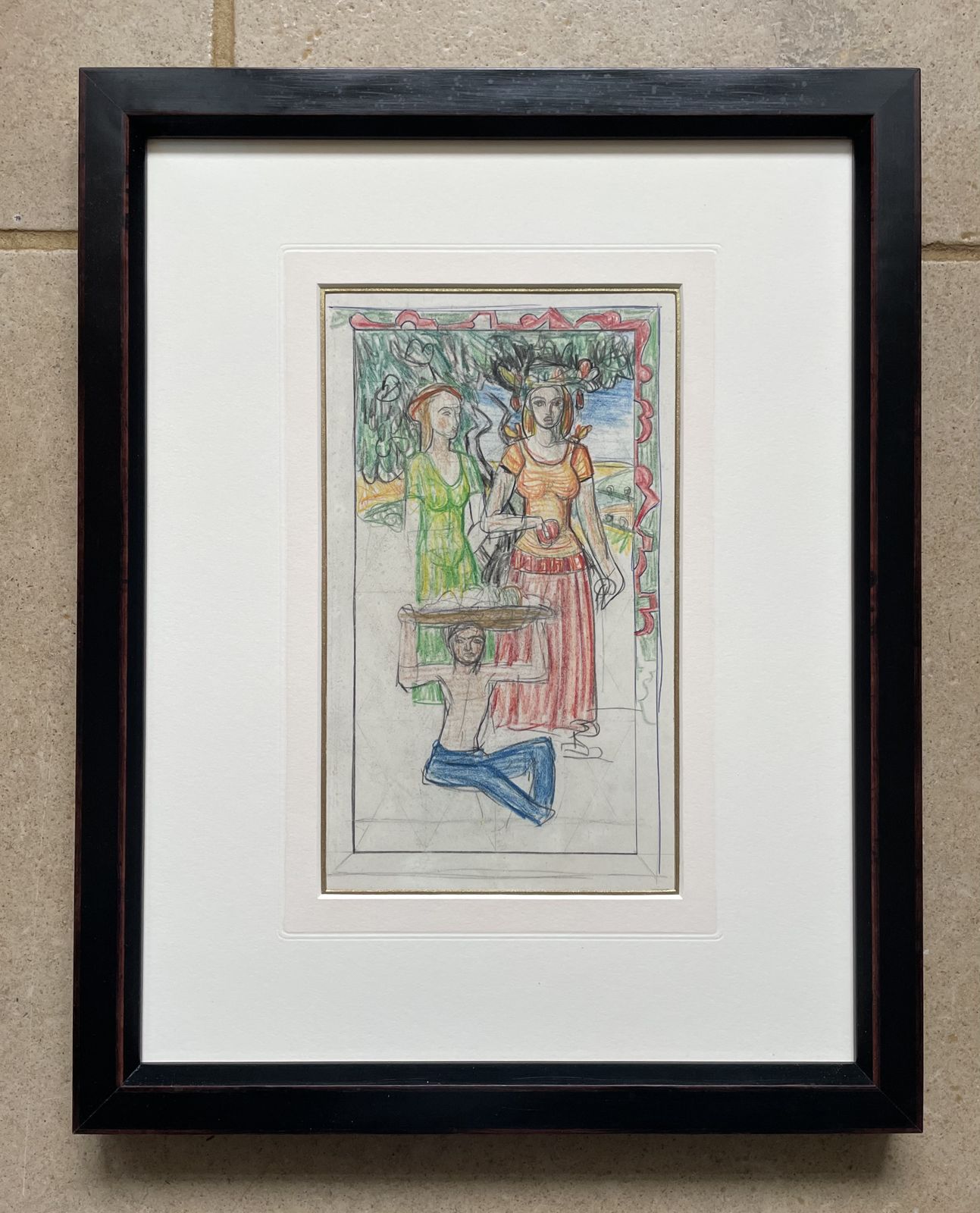 Fruit Gatherers   1930s Art Deco Mural Design By Harry Carleton Attwood photo furniture