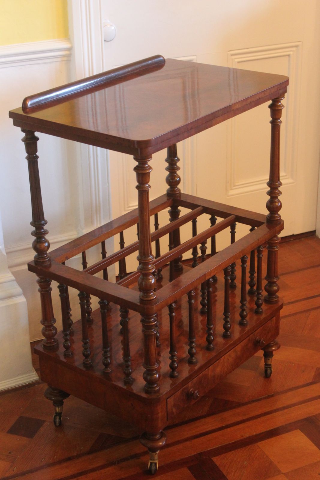 Victorian Burr Walnut Canterbury What Not photo furniture