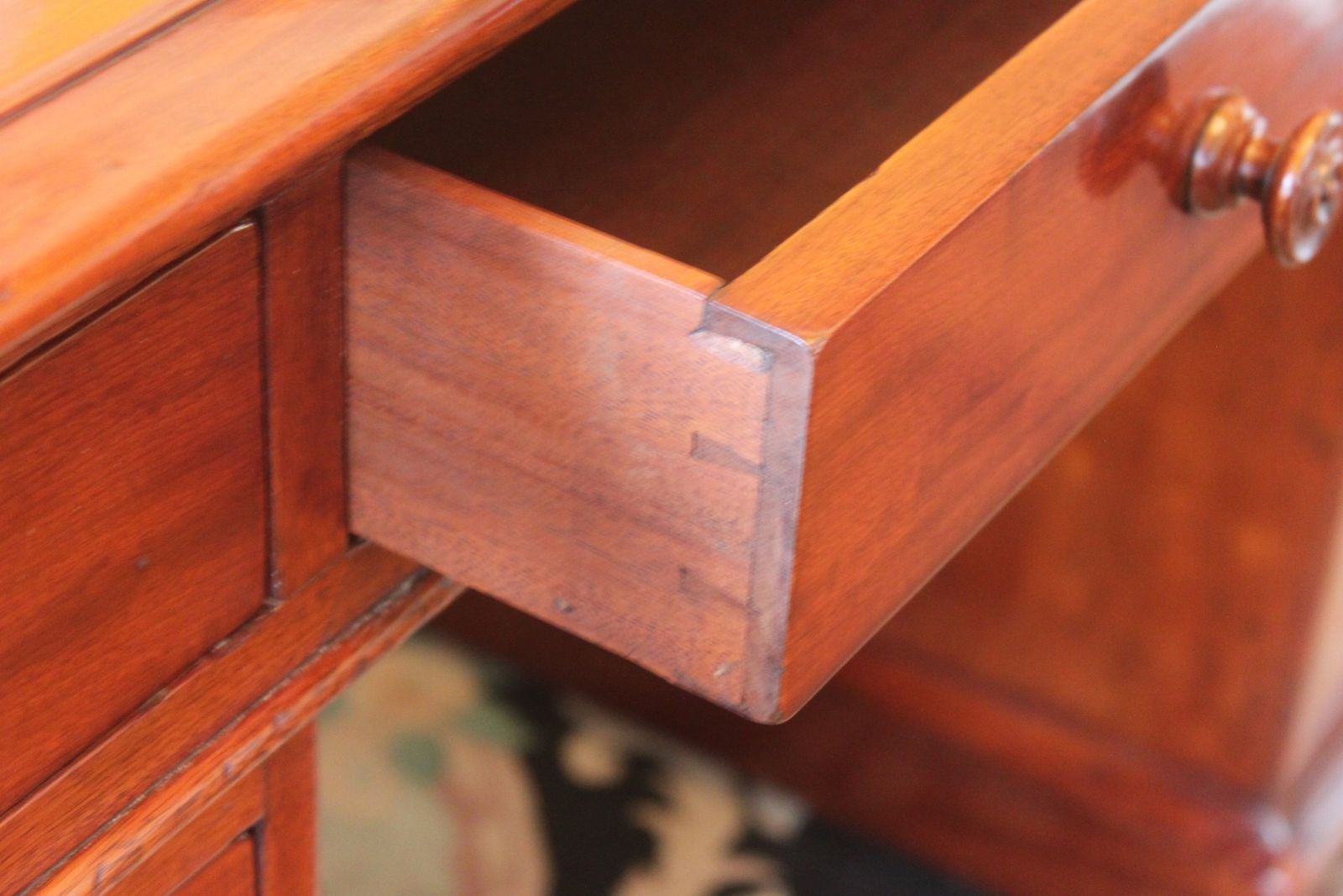 An Unusually Large Early 19th Century Pedestal Desk photo vintage