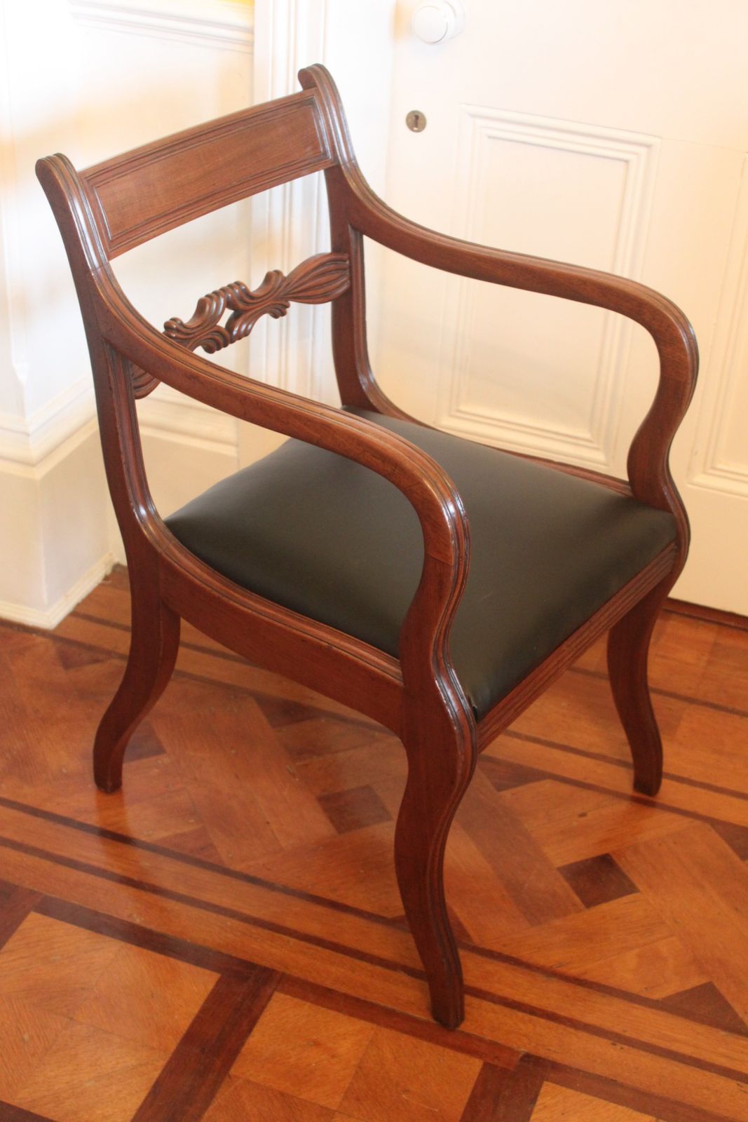 Regency Period Mahogany Desk Chair photo furniture