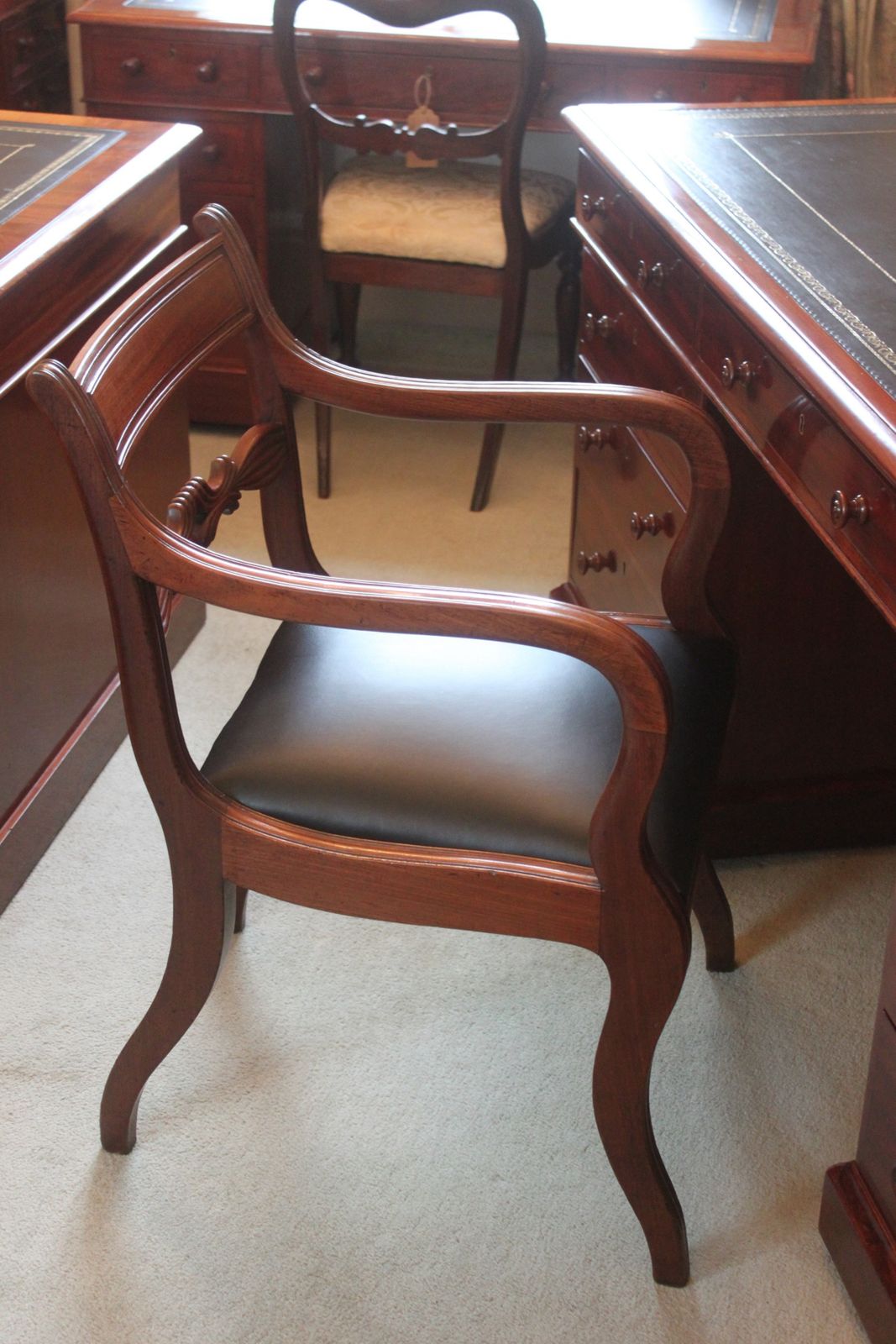 photo for sale Regency Period Mahogany Desk Chair