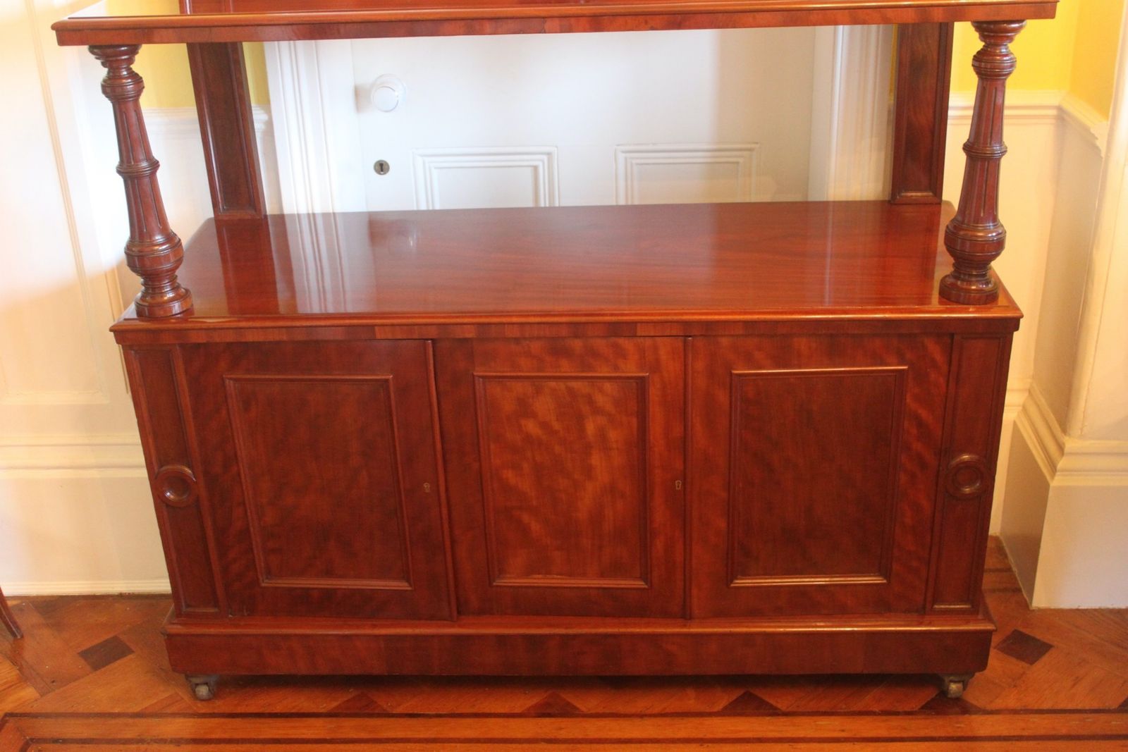 Victorian Mahogany Buffet Sideboard By James Shoolbred & Co., Tottenham Court Road, London. photo Furniture