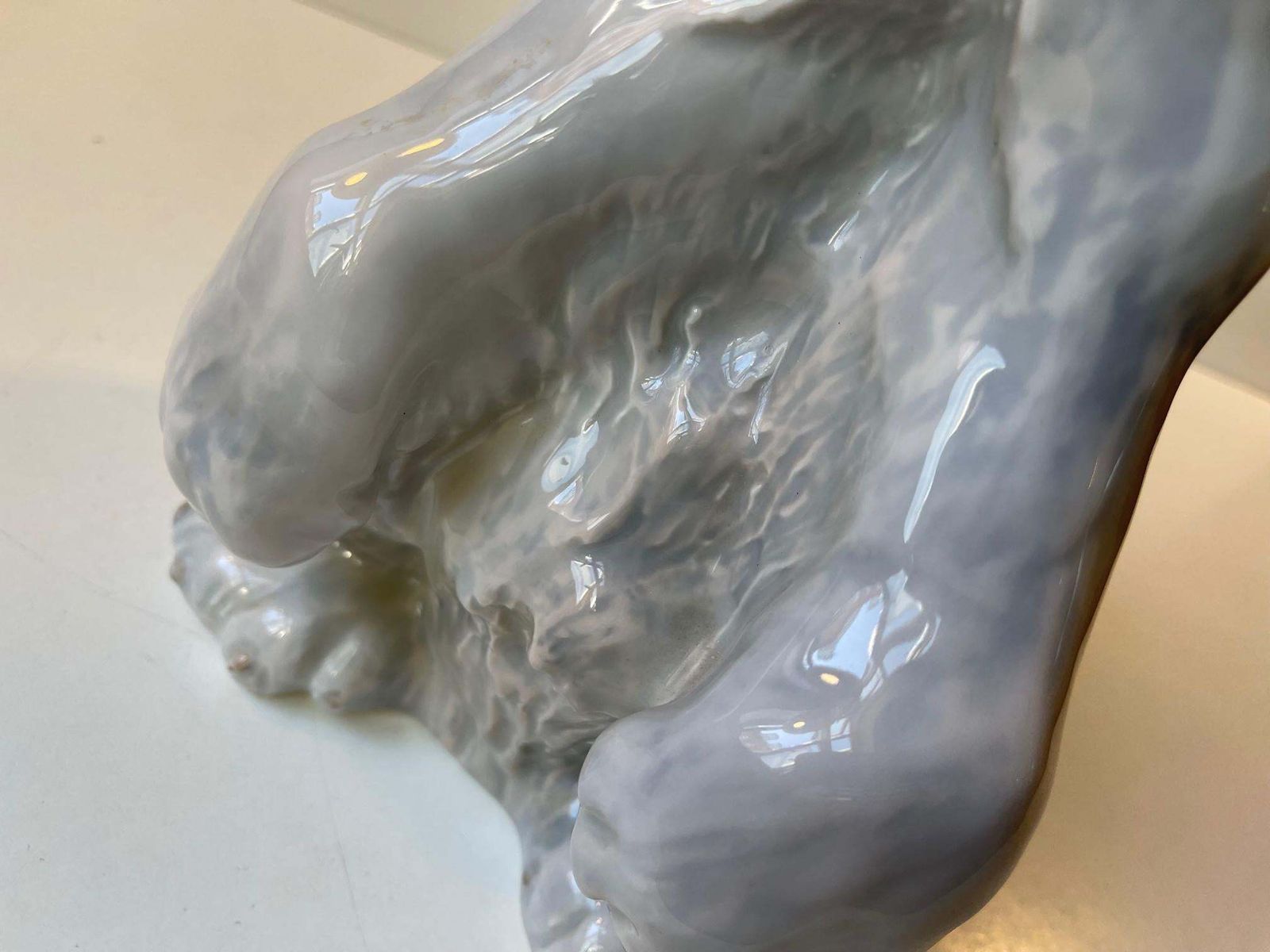 Royal Copenhagen Large Roaring Porcelain Polar Bear No. 502 By C. F. Liisberg photo buy