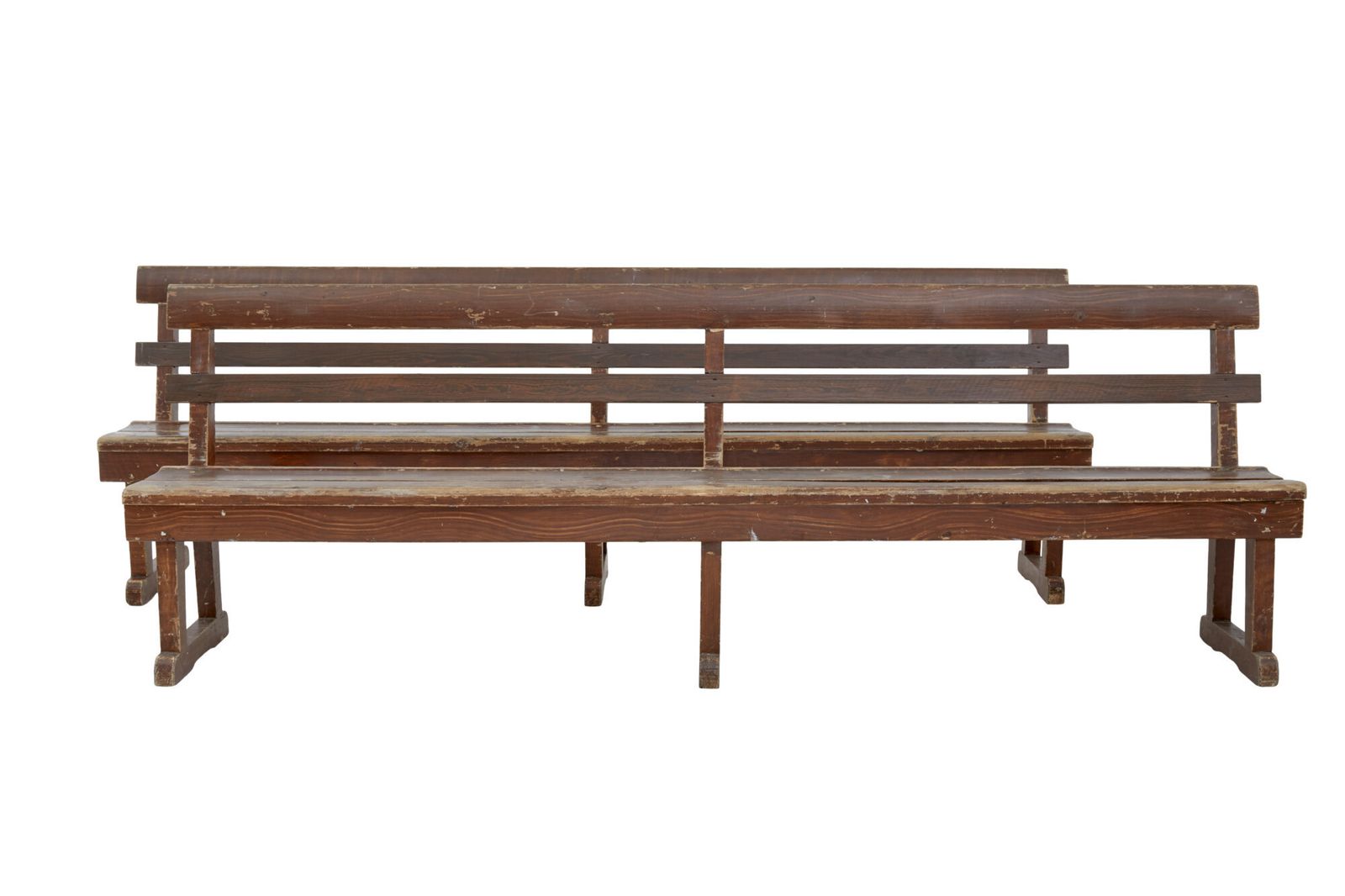 Pair Of Scandinavian Painted Pine Benches photo furniture