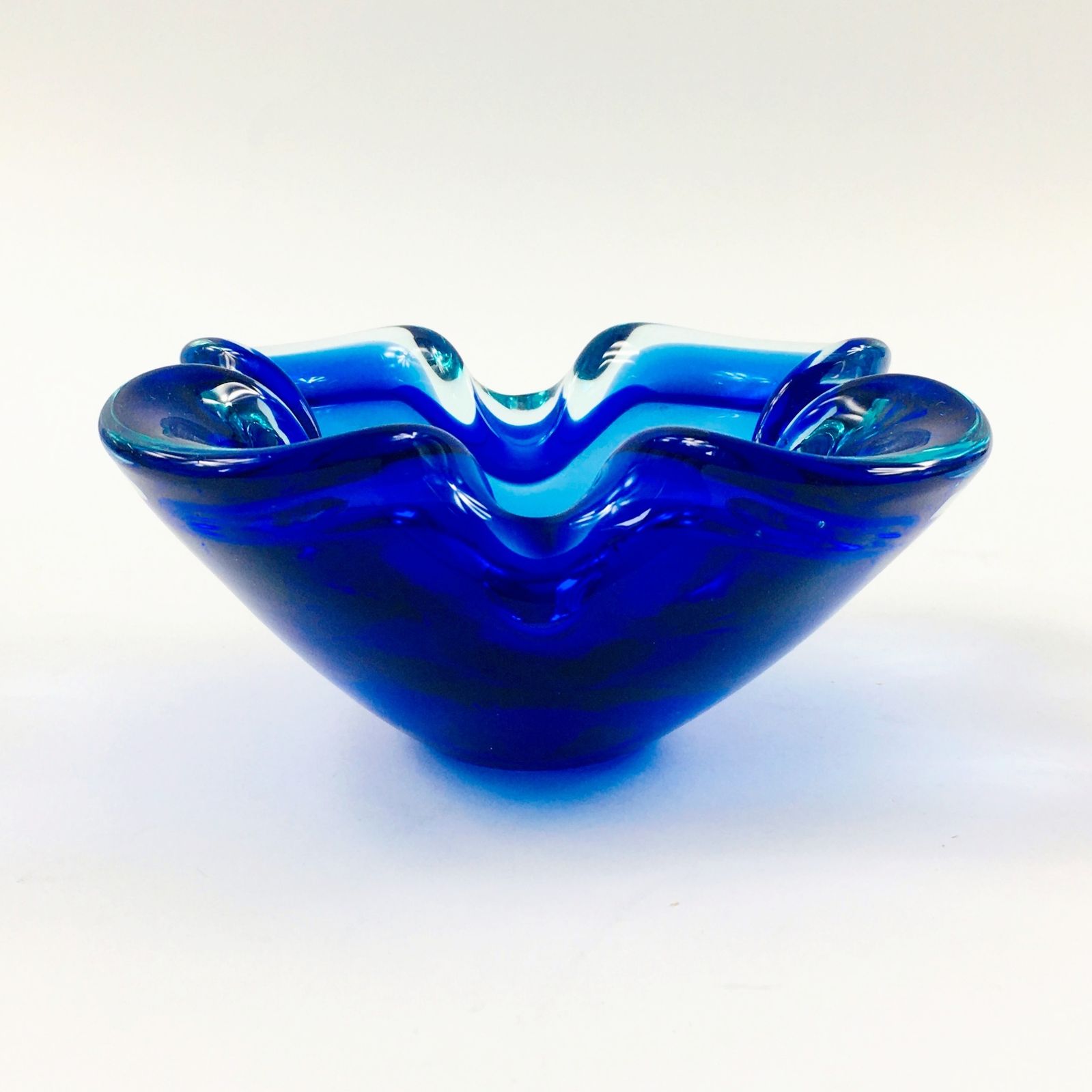 Sommerso Murano Glass Ashtray, Italy, 1960s photo for sale