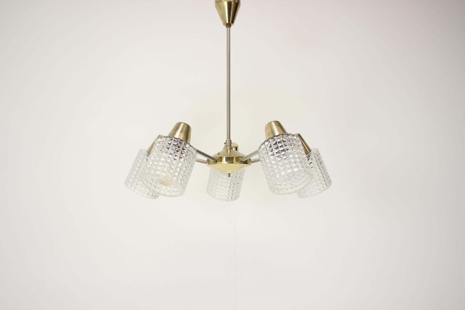 Mid Century Chandelier / Kamenický šenov, 1970's photo Lighting