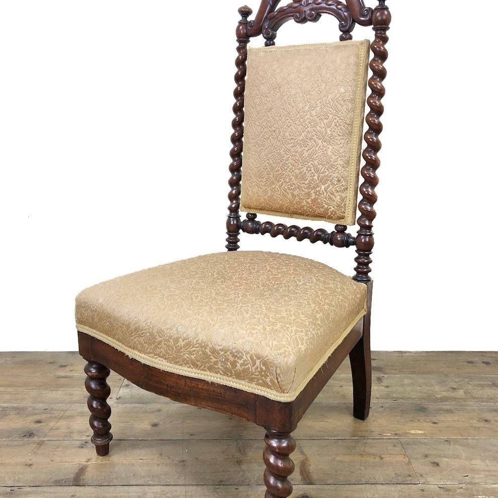 Antique Victorian Barley Twist Mahogany Side Chair photo buy