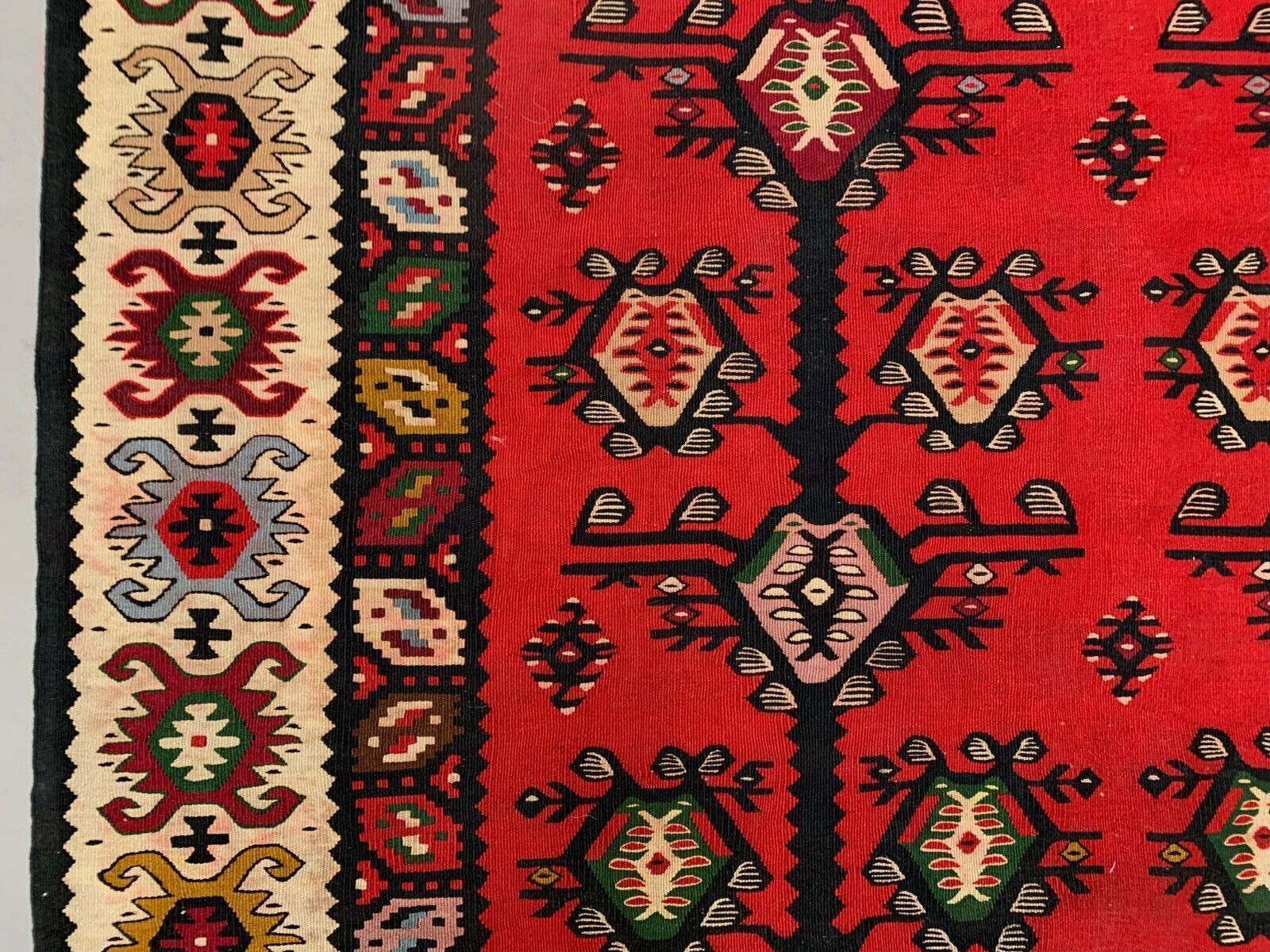 Vintage Kilim, Serbian Pirot Kelim Rug Shabby Wool 210x144 Cm Large photo vinterior
