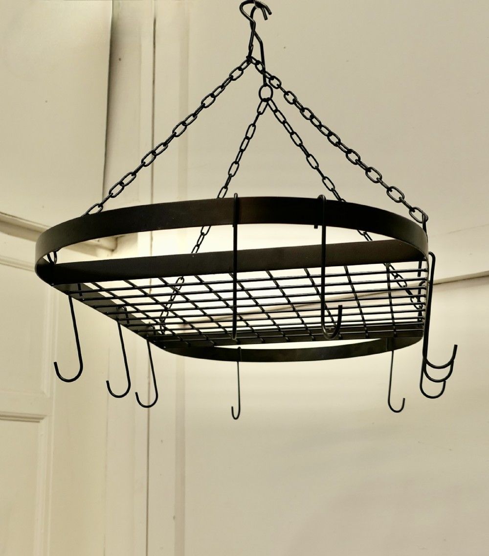 Large Oval Iron Game Hanger, Kitchen Utensil Or Pot Hanger photo for sale