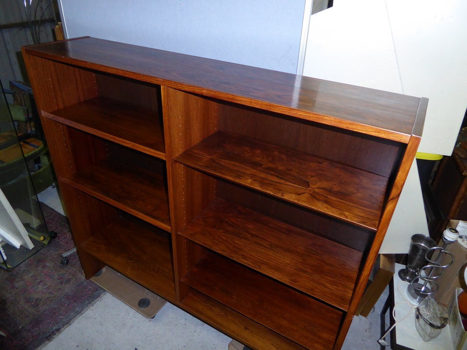 Danish Palissander Wood Bookcase Shelving Cabinet photo vinterior
