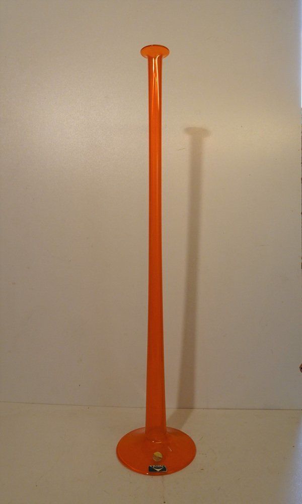 photo furniture Huge Orange Art Glass Luciano Viscosi Candlestick
