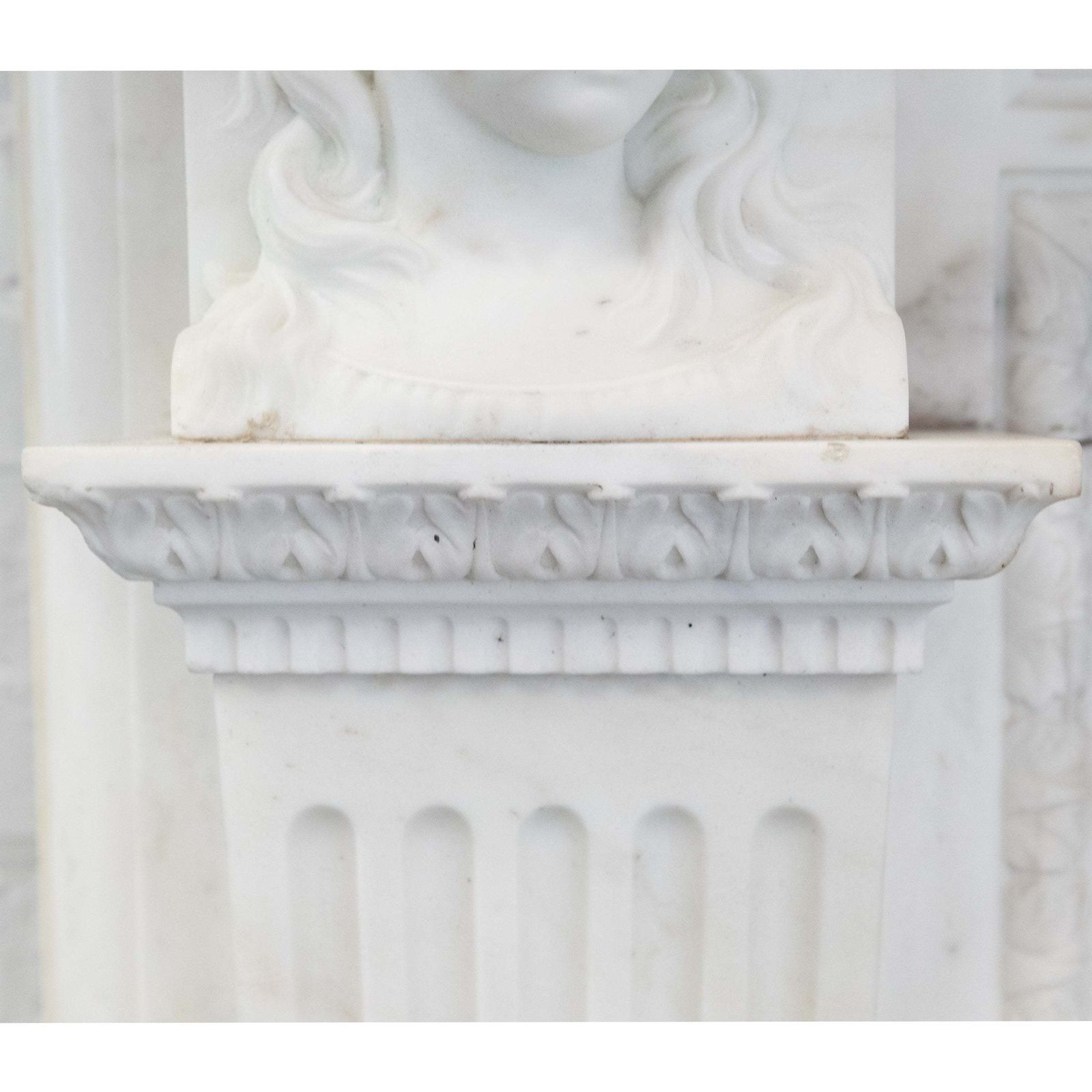 Monumental Antique Statuary Marble Carved Chimneypiece photo 35000.0