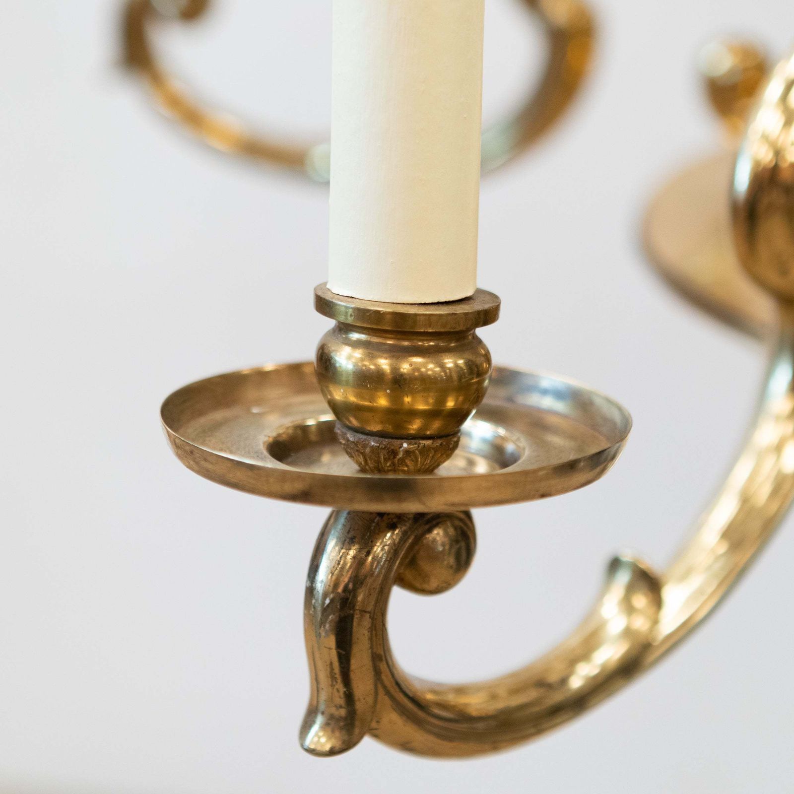 Reclaimed Dutch Style 2 Tier Brass Chandelier | 10 Arms photo for sale