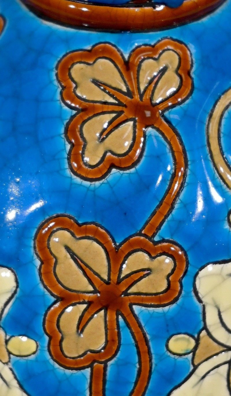 Small Vase Decorated With Flowers In Longwy Enamels   Early 20th Century photo buy