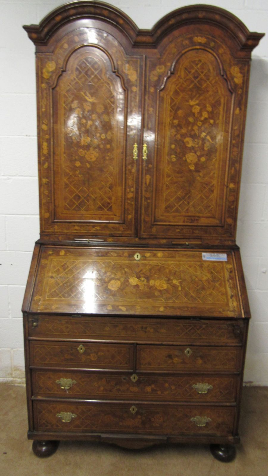 9250.0 18thc Marquetry Buro Bookcase, 18th Century And Earlier photo