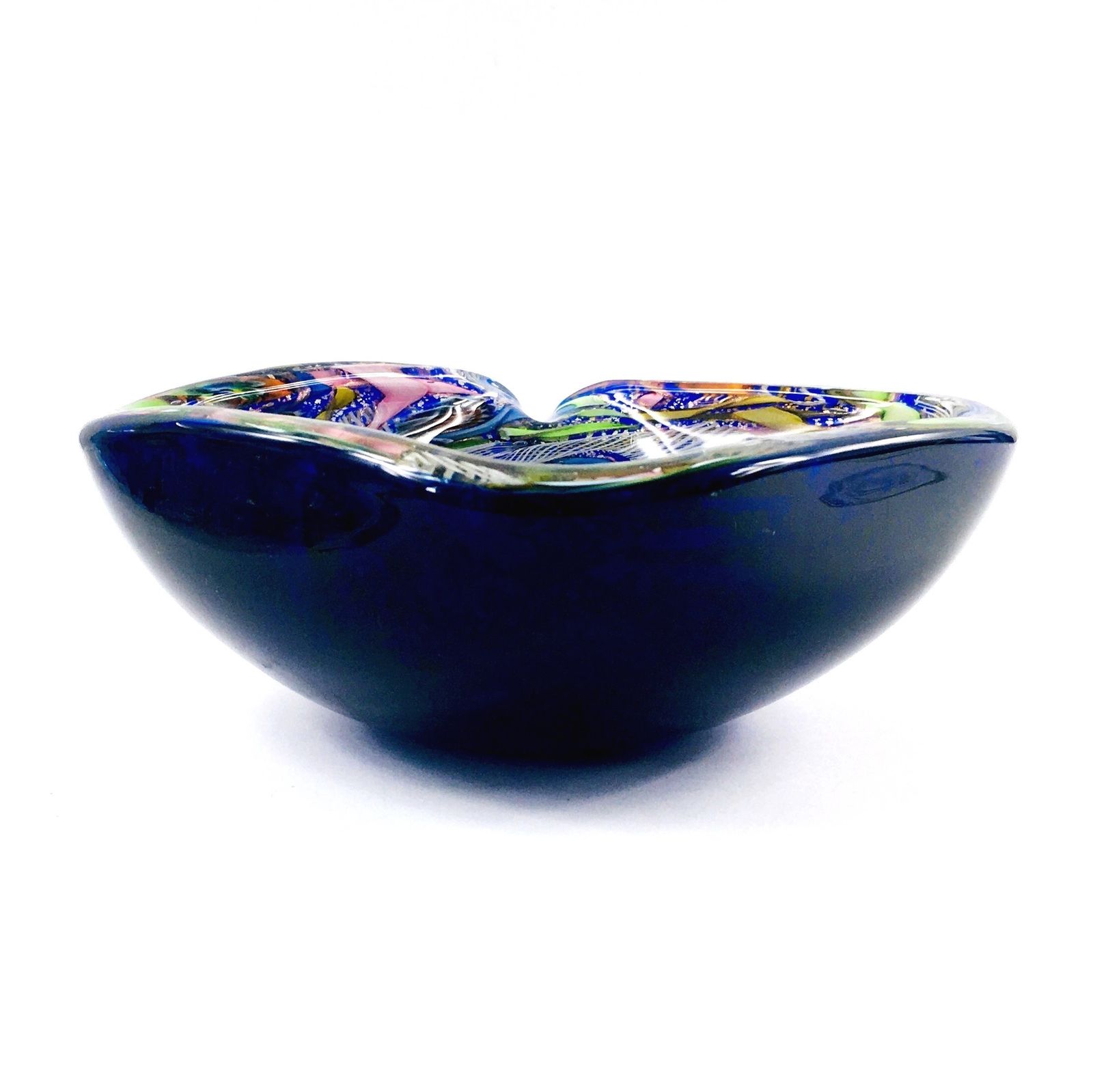 Large Murano Tutti Frutti Art Glass Bowl / Vide Poche By Dino Martens For Aureliano Toso, Italy, 1960s photo vintage