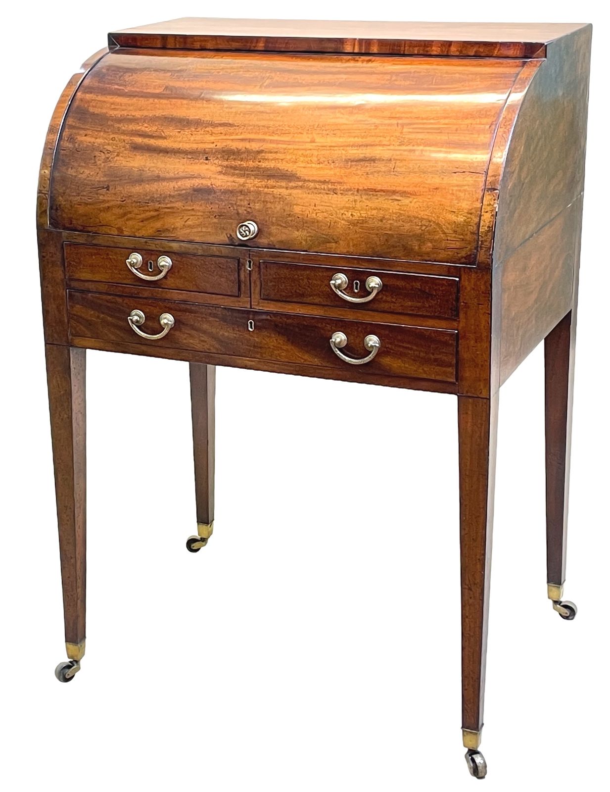 18th Century Georgian Mahogany Cylinder Desk (England, Circa 1780)