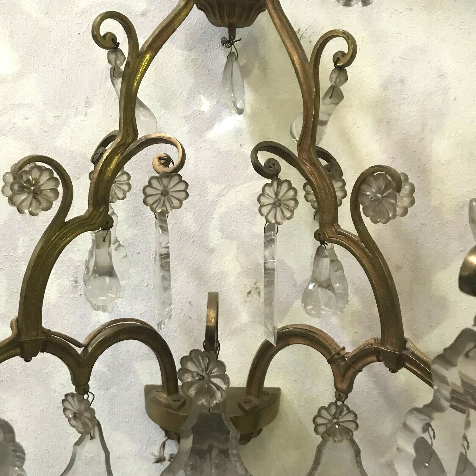 photo furniture Pair Of Louis XV Style Sconces With Two Arms Of Light 20th Century