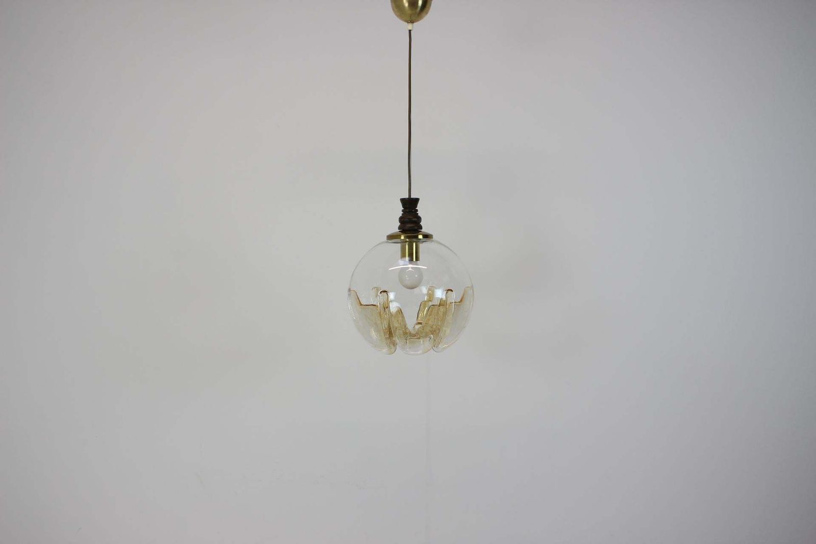 Mid Century Mazzega Murano Glass Pendant, Italy, 1970s. photo Lighting