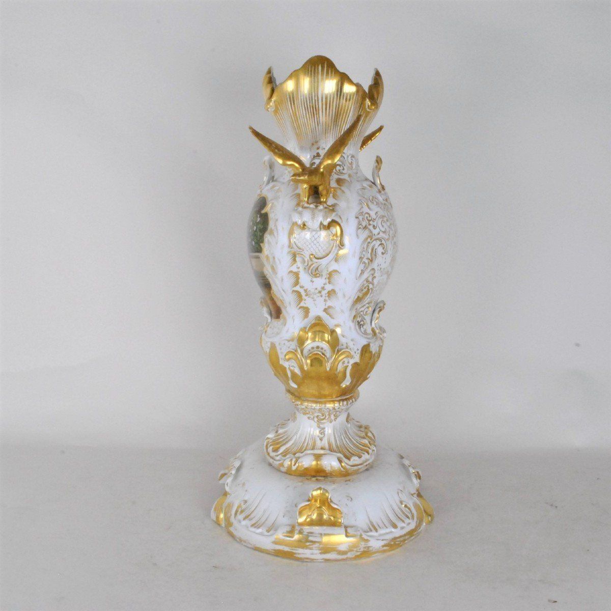Large Porcelain Bridal Vase, Mid Xixth Century photo for sale