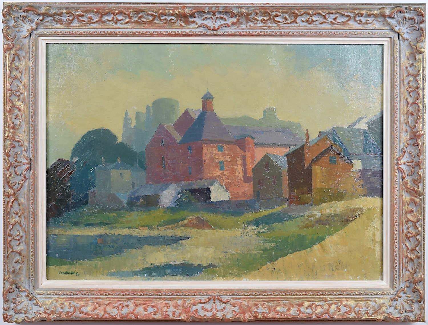 Clifford Charman Cockermouth, Brewery & Castle: Clifford Charman Oil Painting Modern British Art