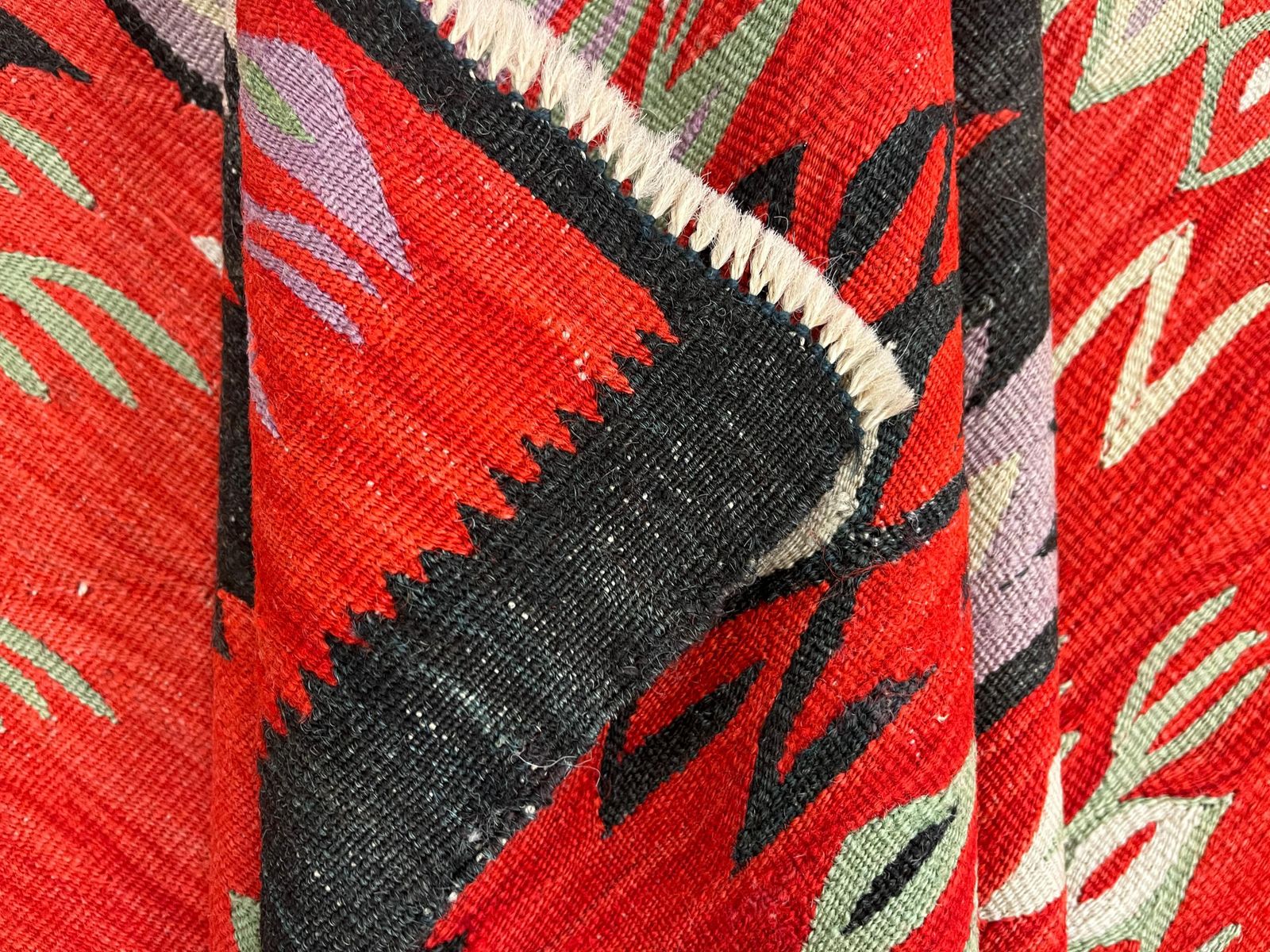 Large Antique Anatolian Kilim Rug Handmade Flatwoven Red Wool Area Rug 375x317cm photo vintage