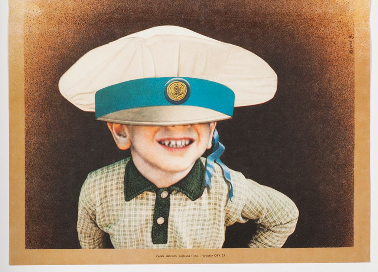 Original Film Poster, Captain Mikula, The Kid, Miroslav Hlaváček, 1975, Genuine Czech Vintage Print photo furniture