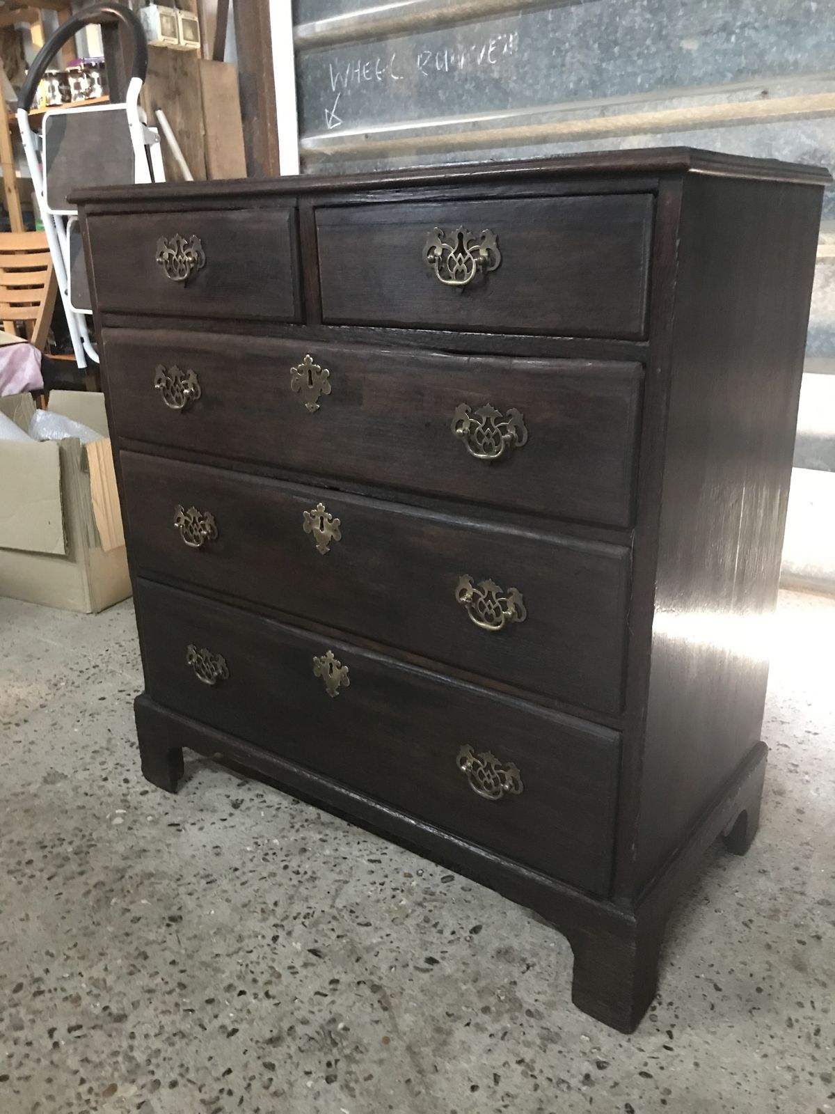 18th Century Oak Chest Of Drawers With Key photo for sale