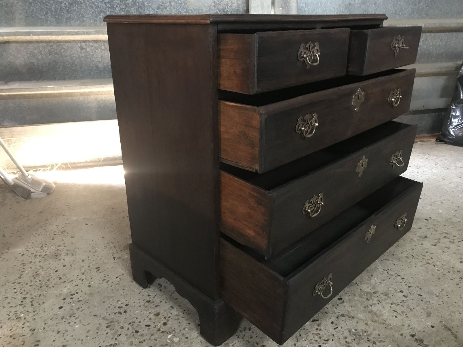 photo for sale 18th Century Oak Chest Of Drawers With Key