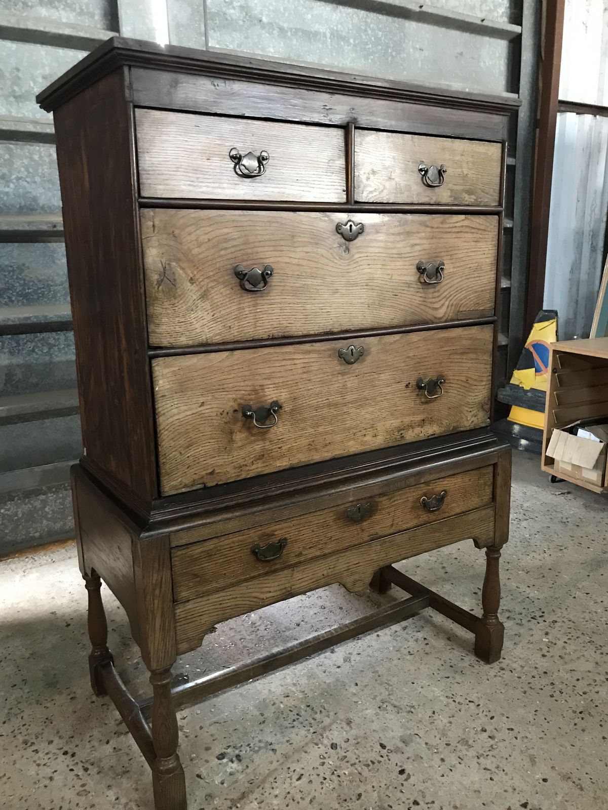 Early 18th Century Oak Chest On Stand photo 1200.0