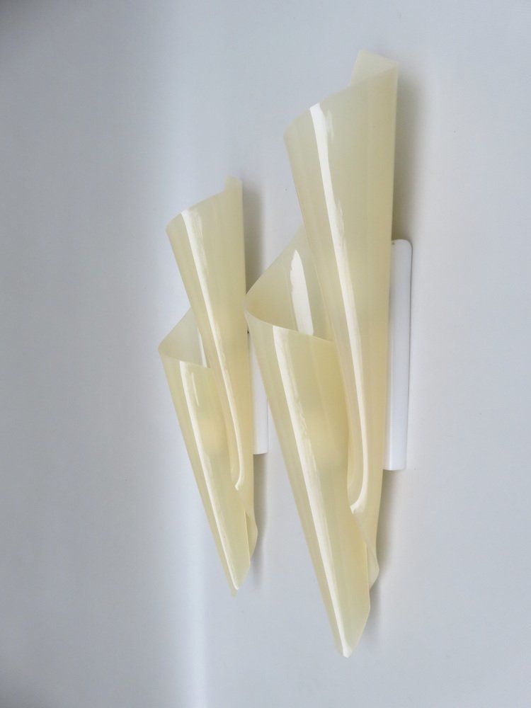 Xxl Acrylic Glass Wall Lights By Hanns Hoffmann Lederer For Hl Leuchten, 1960s, Set Of 2 photo furniture