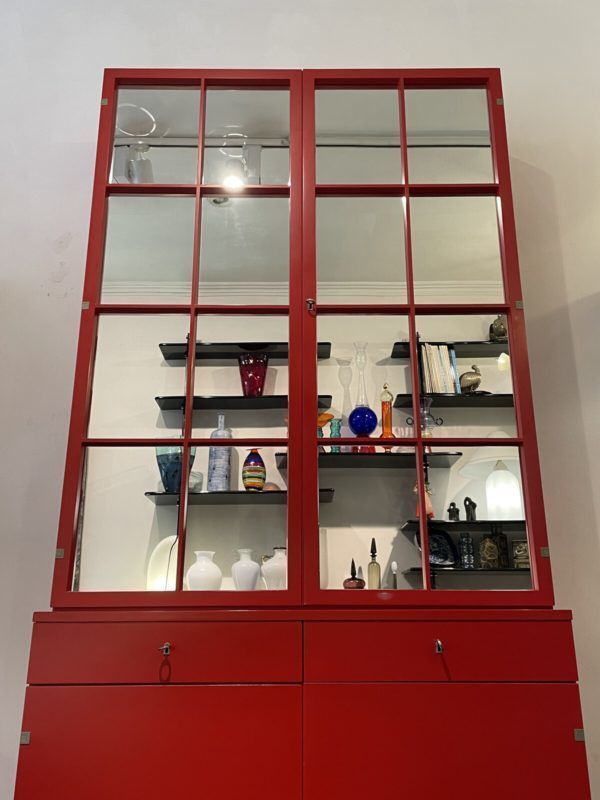 Mid Century Modern Cabinet In Red By Rudolf Frank photo Furniture