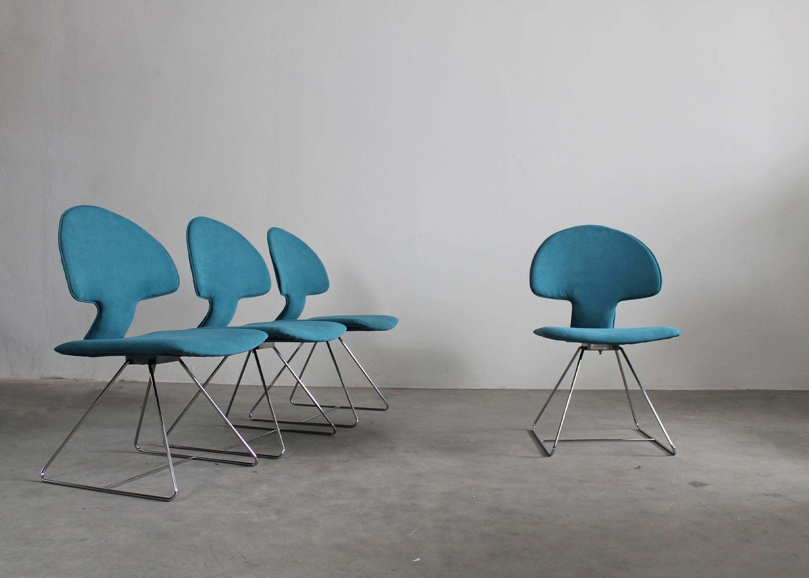 Vittorio Introini Set Of Four Longobarda Chairs By Saporiti 1960s Italy photo furniture