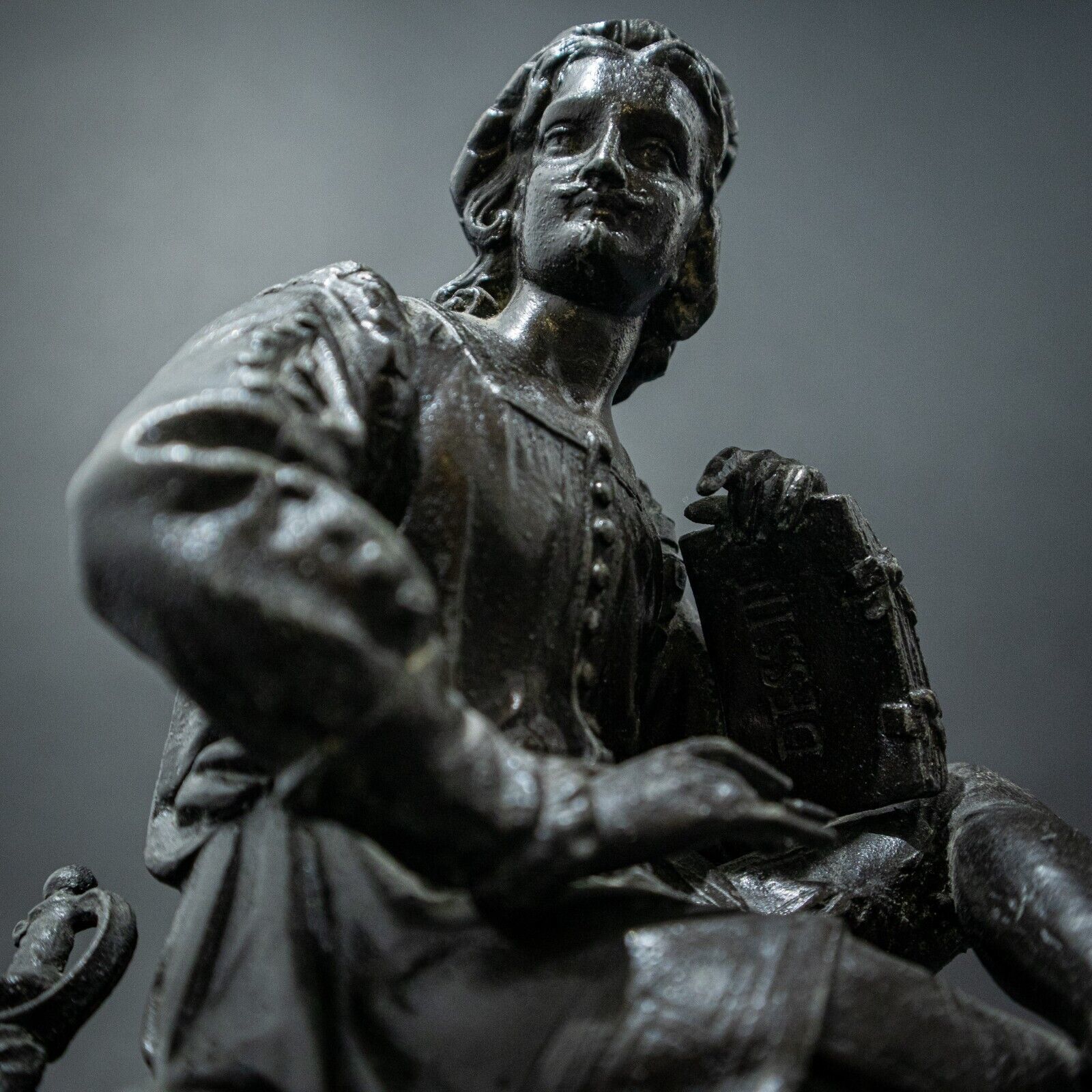 Spelter Figure Of An Artist, 1800s photo buy