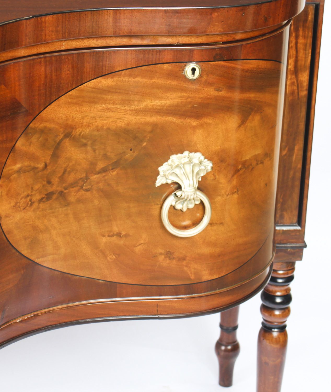 photo buy Antique English Regency Flame Mahogany Sideboard C1820 19th Century