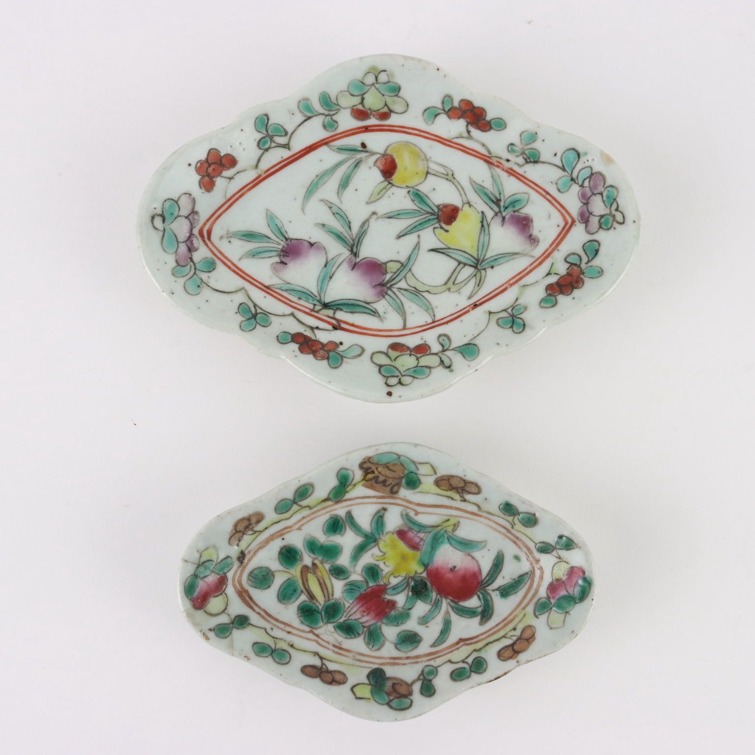 Group Of 6 Saucers Porcelain China XIX Century photo 610.0