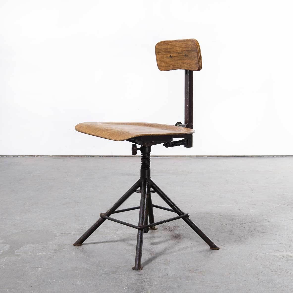1950’s Industrial Czech Swivel Chair