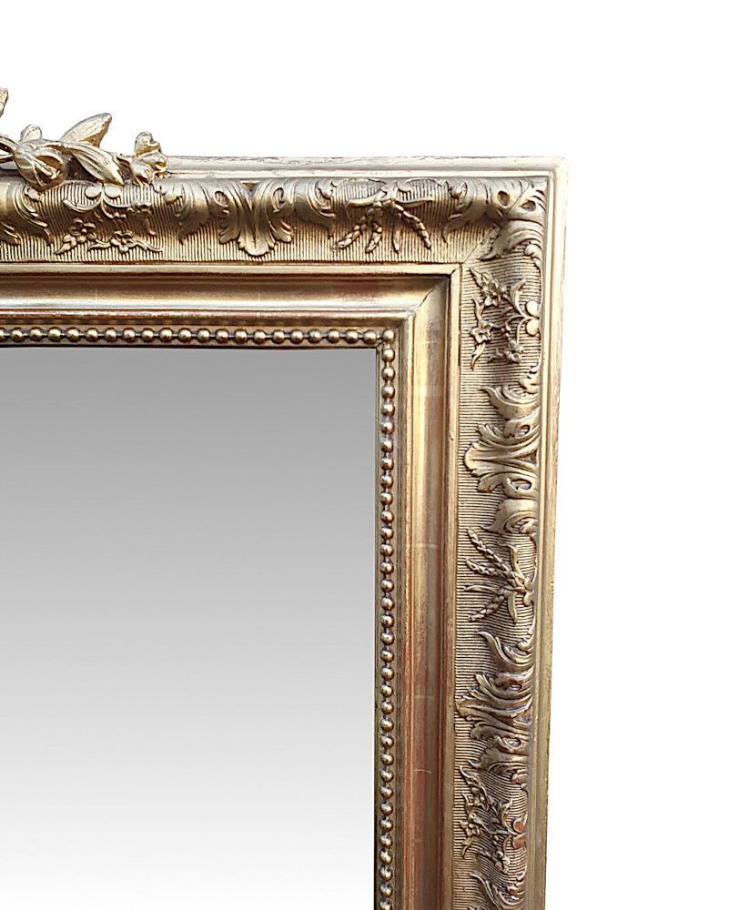 A Very Fine 19th Century Giltwood Overmantle Or Hall Mirror photo for sale