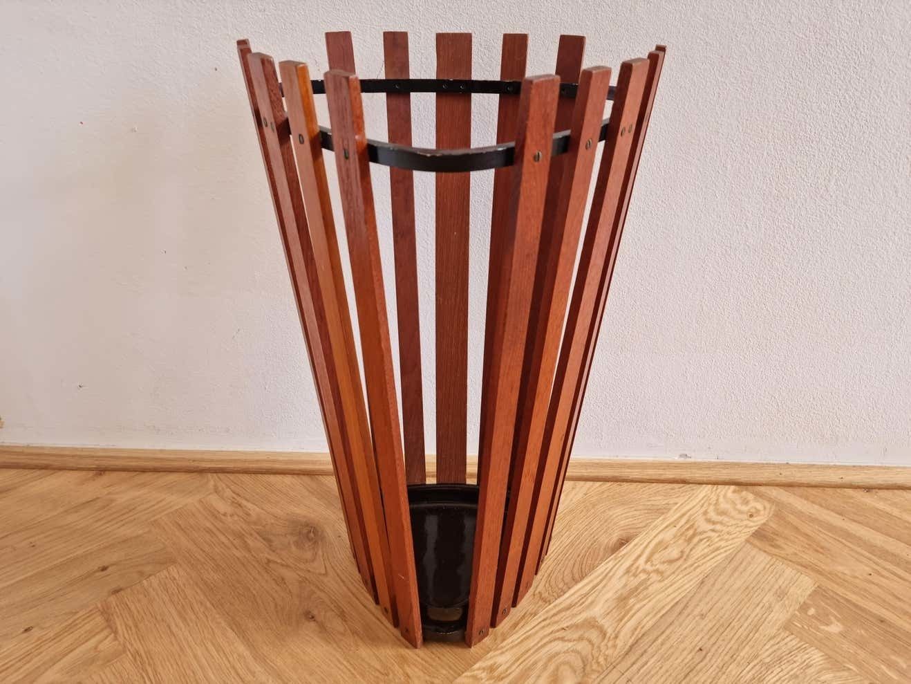 photo for sale Mid Century Teak Umbrella Stand, Denmark, 1960s