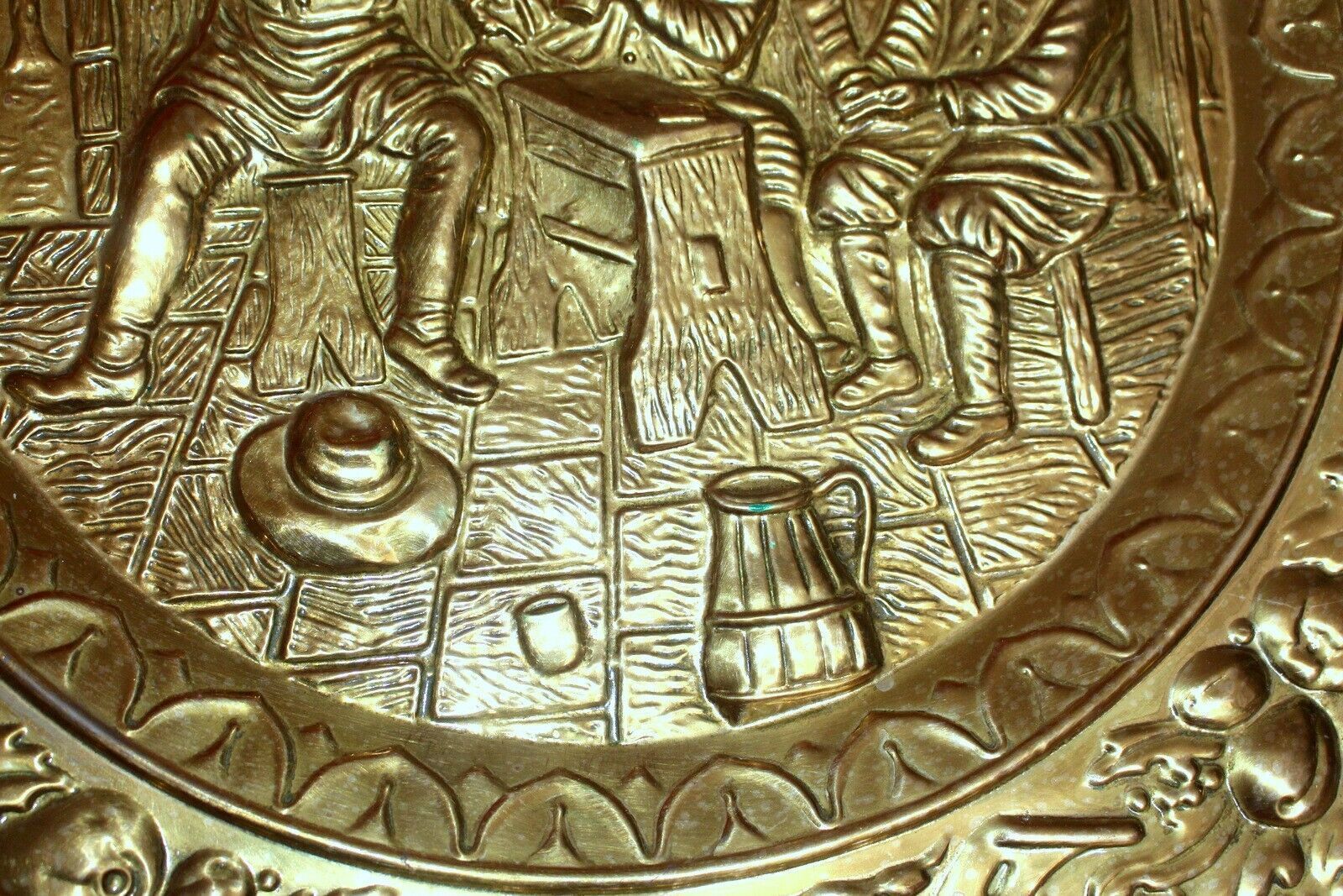 photo furniture Large Vintage French Brass Wall Plaque 19th C. Home Portrait Heat Resistant