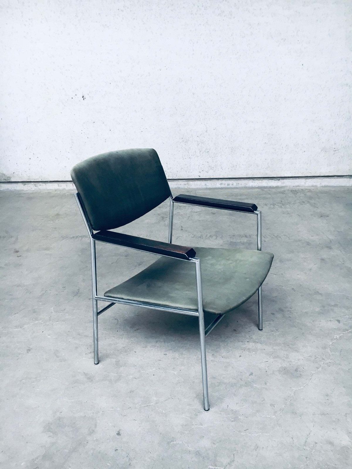 Midcentury Modern Dutch Design Armchair By Gijs Van Der Sluis, Netherlands 1960's photo furniture