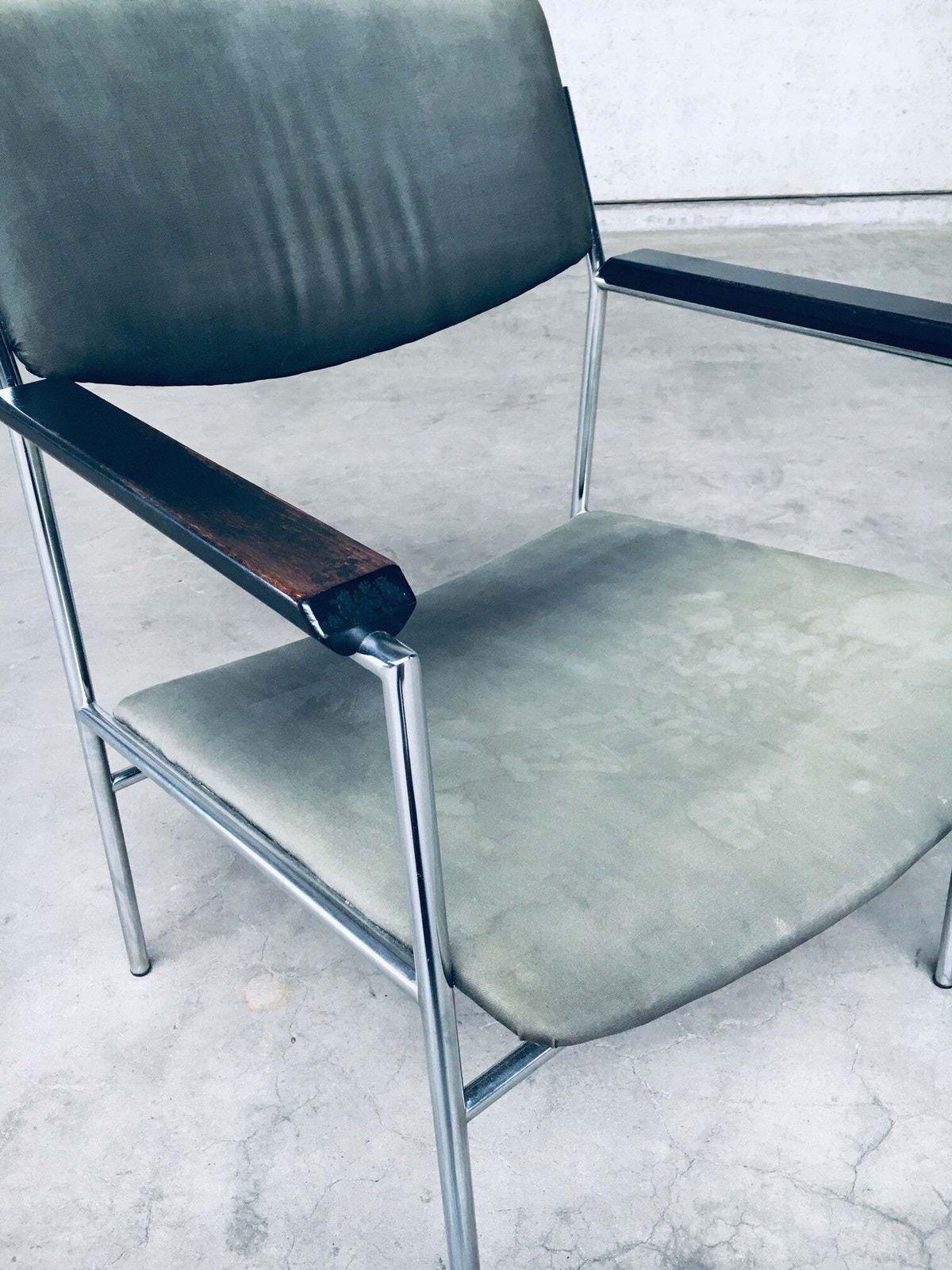 photo vinterior Midcentury Modern Dutch Design Armchair By Gijs Van Der Sluis, Netherlands 1960's