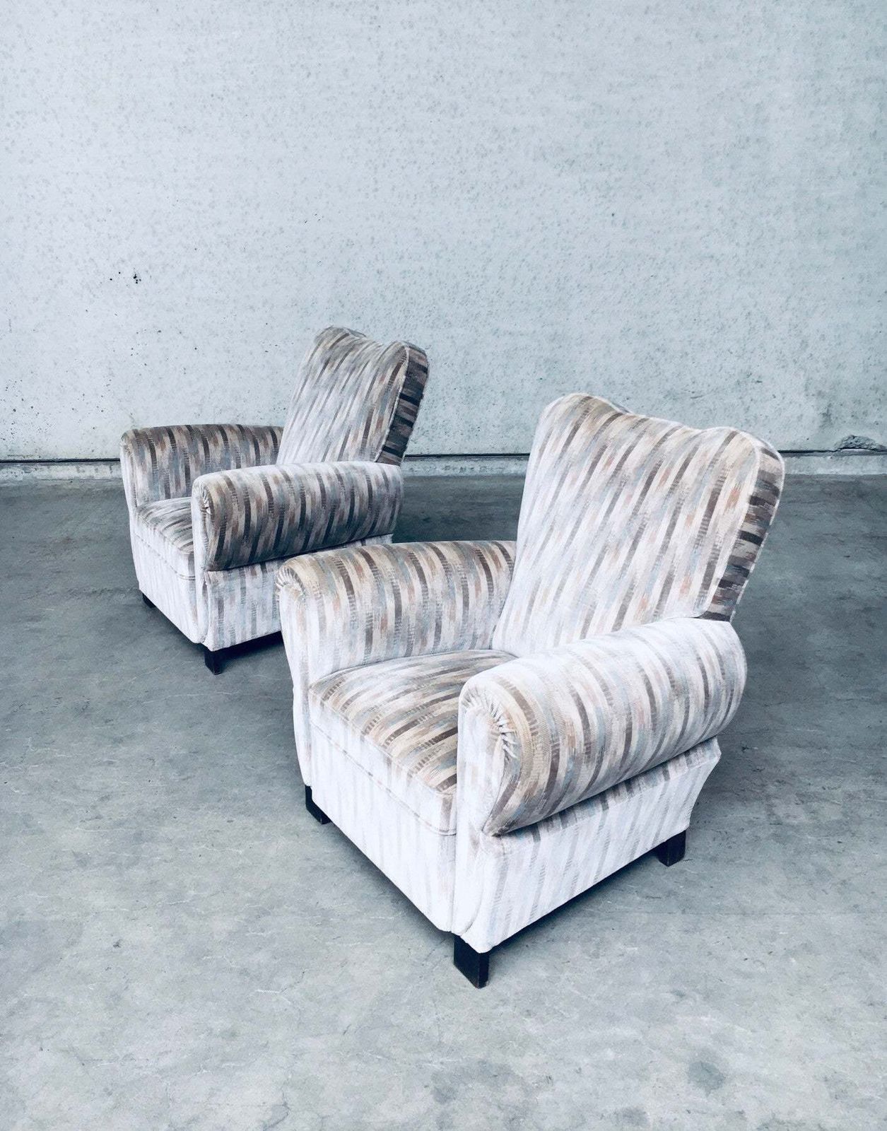 Art Deco Design Lounge Arm Chair Set, Belgium 1940's. photo vinterior
